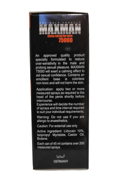 Maxman Delay Spray 45 ML – Extended Performance for Men